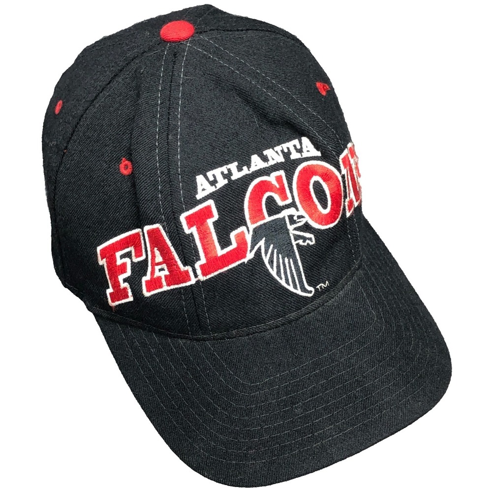 Vintage Atlanta Falcons Snapback Hat Cap 90s Starter Black Wool Big Logo Y2K K